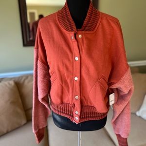 Free People We the Free Hollaback Jacket Spiced Brandy FP Small NWT Oversized